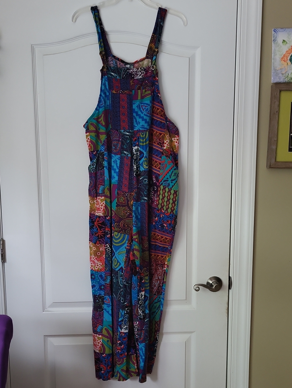 Boho Jumper Beautiful Blues And Reds - Picture 7 of 7